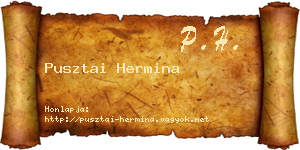 Pusztai Hermina névjegykártya